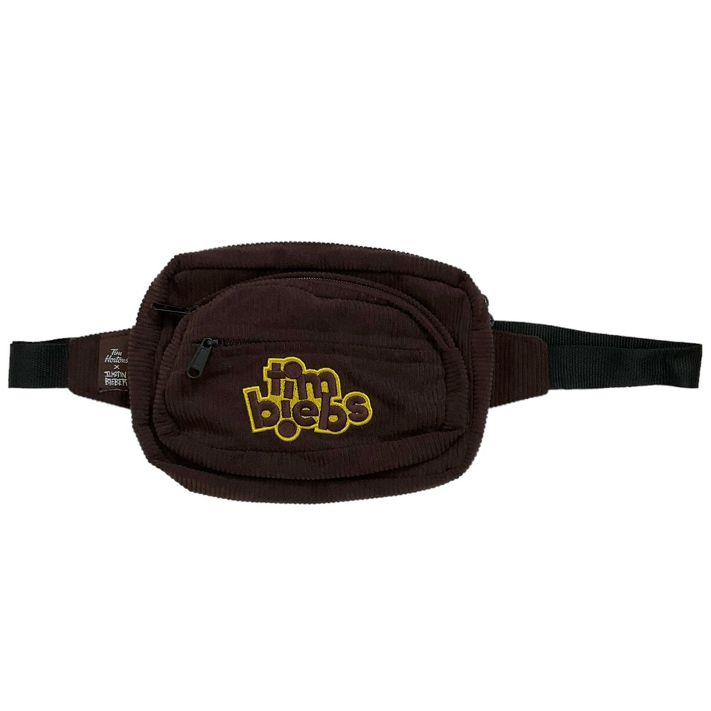 Justin Bieber x Tim Hortons Collab Tim Biebs Fanny Pack Brown Corduroy B…